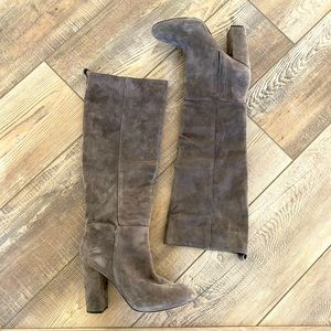Steve Madden Grey Suede Heel Boots